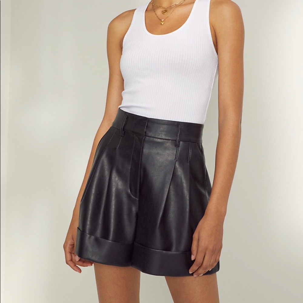 Wilfred Labyrinth Vegan Leather Shorts